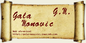 Gala Monović vizit kartica